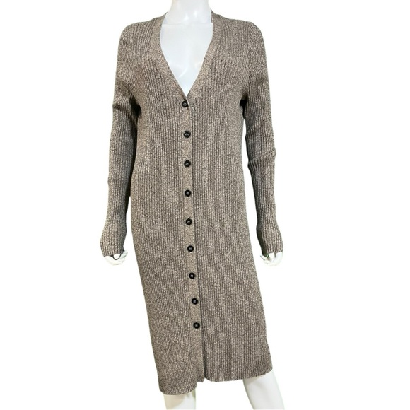 Forever 21 Plus Mocha Ribbed Cardigan Dress, 1X - Picture 4 of 7